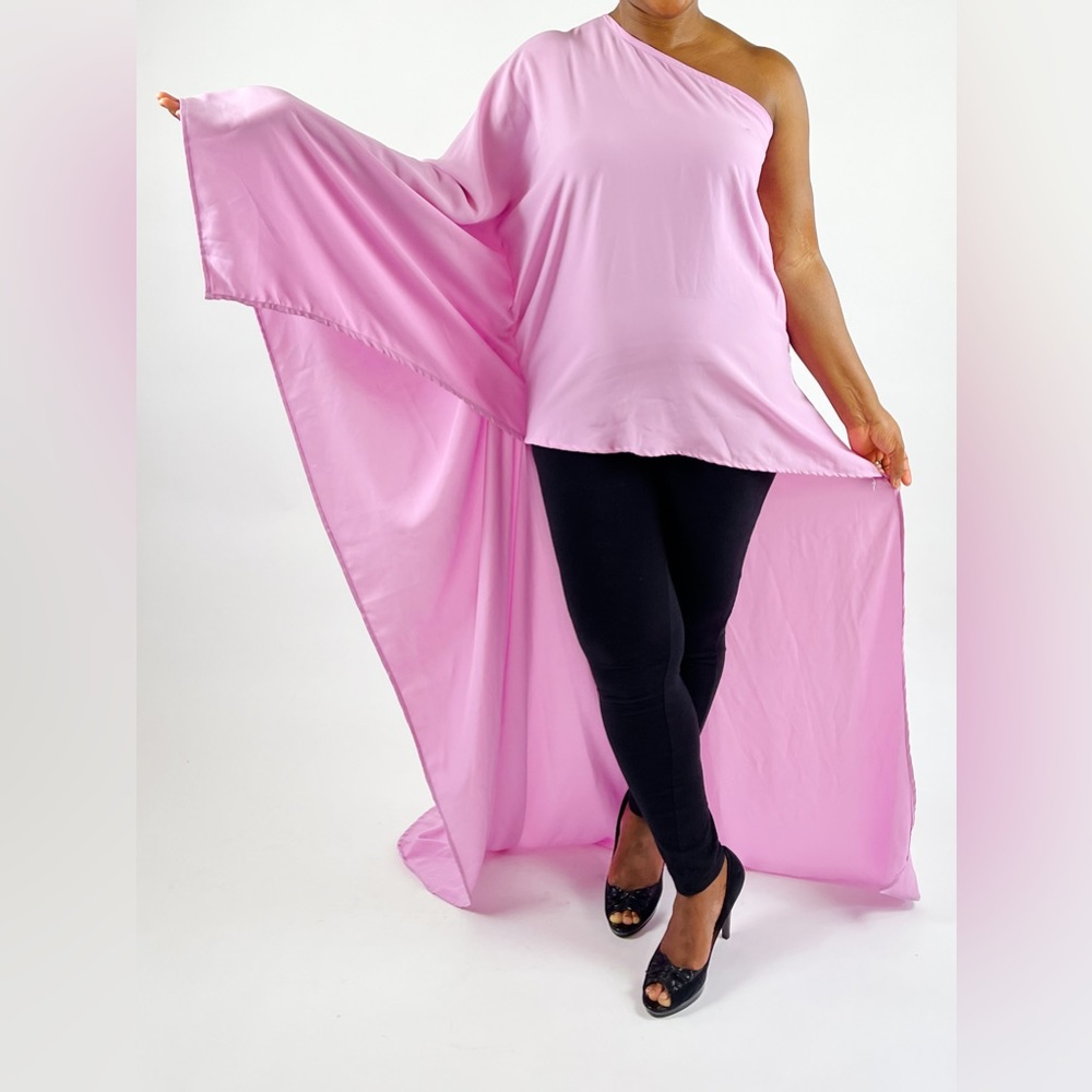 One Shouder High Low Kaftan Handmade Dress